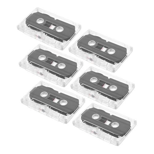 SECFOU 6 STK Tonband Audio Kassetten Audio Cassette Minuten Kassetten Cassette Tape Kassetten für Aufnahmegeräte cassetten Leere Audiokassette zum Aufnehmen bespielbare Tonbänder Plastik von SECFOU