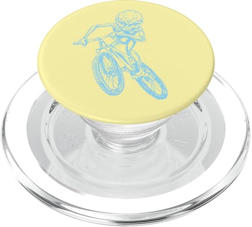 Alien Cycling Fahrrad Lustig Weltraumradfahrer Reiten Cool Bike PopSockets PopGrip für MagSafe von SEEMBO