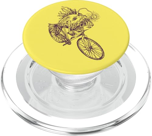 Anglerfish Radfahren Fahrrad Cool Lustig Biker Fisch Biking Bike PopSockets PopGrip für MagSafe von SEEMBO