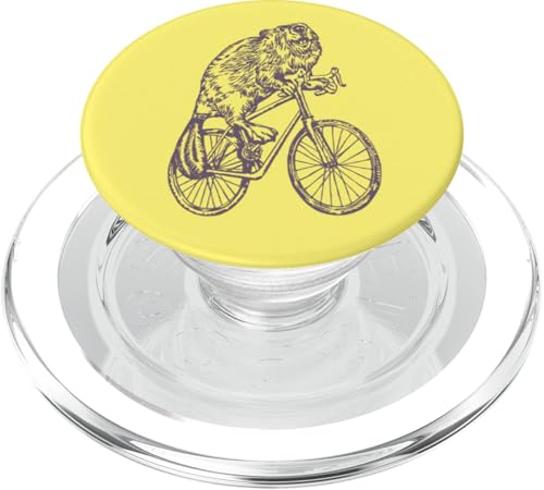 Biber Radfahren Fahrrad Lustig Tier Radfahrer Reiten Cool Bike PopSockets PopGrip für MagSafe von SEEMBO