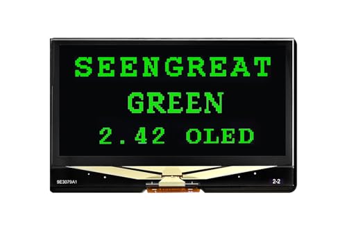 2.42inch OLED Display Module - 128x64 Resolution, SPI/I2C, Fits Raspberry Pi, Arduino, SSD1309 Driver Chip (Green) von SEENGREAT