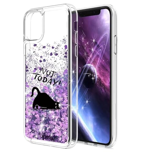 SEHEYA Kompatibel mit Honor 50 SE/Huawei Nova 9 SE Hülle Glitzer Flüssig Treibsand Handyhülle Klar Dünne Silikon Case Schutzhülle Stoßfestes Bling Sparkle Cover Mädchen, Katze von SEHEYA