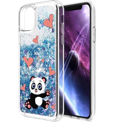 SEHEYA Kompatibel mit Xiaomi Redmi A3 4G Hülle Glitzer Flüssig Treibsand Handyhülle Klar Dünne Silikon Case Schutzhülle Stoßfestes Bling Sparkle Cover Mädchen, Panda von SEHEYA