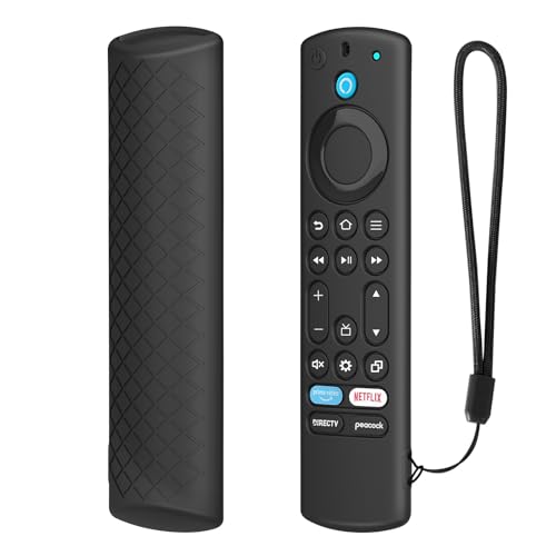 SEIAIYG Hülle Kompatibel mit Amazon Fire TV Stick 4K Max, Leichte Waschbar Silikon Schutzhülle, Staubdicht, Fernbedienung Hülle - Schwarz von SEIAIYG