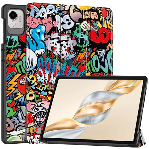 SEIAIYG Hülle für Honor Pad X9 Pro 11.5 Zoll, Hochwertiges Ultra Schlank PU Leder Schutzhülle mit Standfunction für Honor Pad X9 Pro 11.5 Zoll Tablet (Graffiti) von SEIAIYG