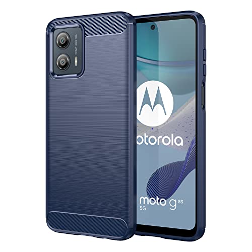 SEIAIYG Hülle für Motorola Moto G53 5G, Ultra Thin Stylisch Silikon Handyhülle Abdeckung Telefon Case Stoßfest Schutzhülle passt für Motorola Moto G53 5G (Blau) von SEIAIYG