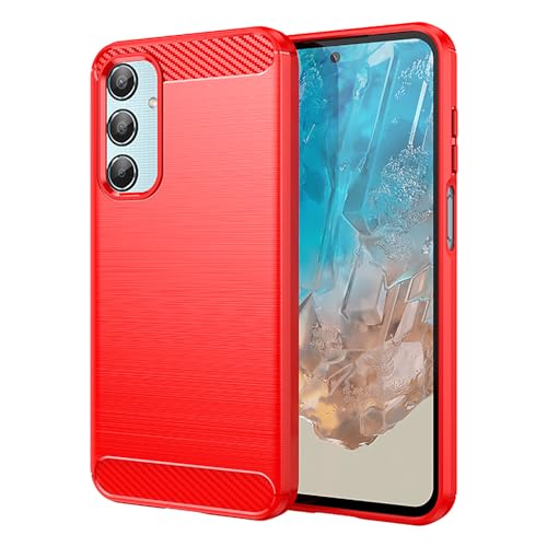 SEIAIYG Hülle für Samsung Galaxy M35 5G, Ultra Thin Stylisch Silikon Handyhülle Abdeckung Telefon Case Stoßfest Schutzhülle passt für Samsung Galaxy M35 5G (Rot) von SEIAIYG