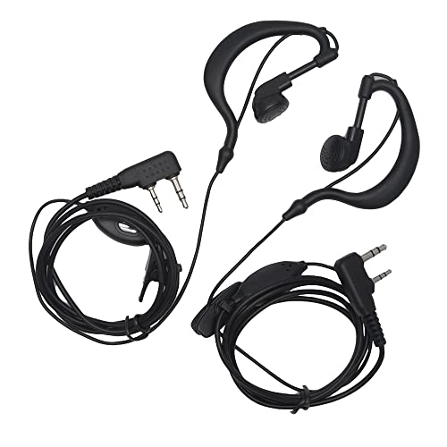2 Pin Funkgerät Headset Ohrhörer, Walkie-Talkie-Ohrhörer mit Mikrofon für Leibwächter, 2er Pack von SEIWEI