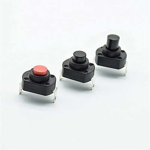 4 Stück UPS-Schalter Taschenlampe selbstsichernder Schalter Push Button Micro Power Switch 6A/10A Höhe 13,5/15,5/18,5 mm(4pcs18.5mm) von SEJLPJOR