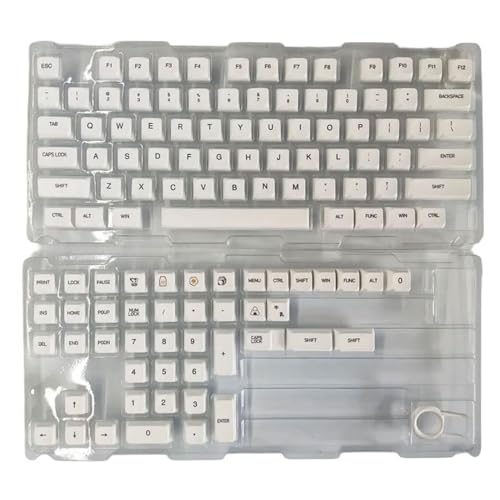 120 Tastenkappen, Weiß, für mechanische Tastatur, Englisch, Japanisch, Russisch, Koreanisch, 120 Tasten von SELiLe