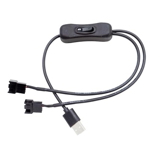 Computerlüfter-Netzteil-Adapter, USB auf 4-poliges Verbindungskabel mit 12-V-Ausgangsverdrahtung für Computergehäuse und CPU-Lüfter von SELiLe