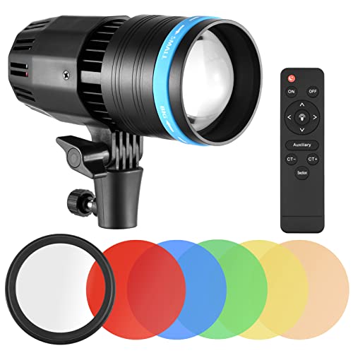 RGB Videobeleuchtung, 5500 K COB Videoleuchte mit Bunten Lichteffekten, Tragbare Kompakte LED Fotografie Videobeleuchtung für Videoaufnahmen (EU-Stecker) von SENECESLI