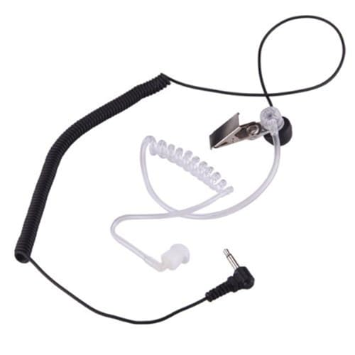 SENECESLI Stereo-Ohrhörer, Air Tube Anti-Radiation-Headsets Kopfhörer für Mobiltelefone, In-Ear-Stereo-Geräuschisolierende Anti-Radiation-Ohrhörer mit Mikrofon (Black) von SENECESLI