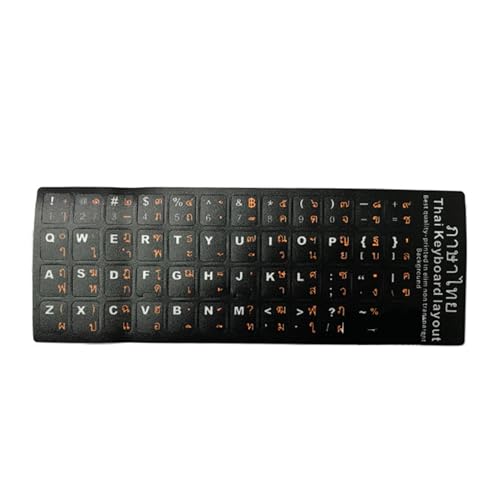 Thailändische Tastaturaufkleber, Laptop-Tastatur-Skins, 15,6 Zoll, Verschleißfeste PVC-Mattstruktur, Langlebige Computertastatur, Thailändische Sprache, (Thailändische von SENECESLI