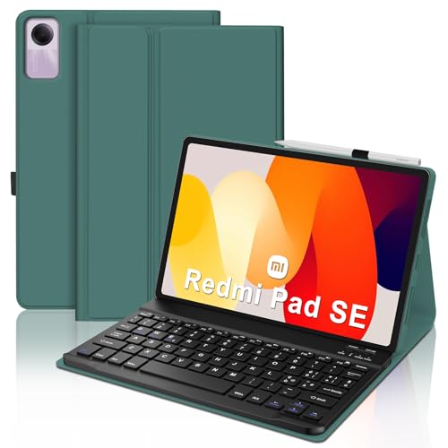 Schutzhülle mit Tastatur Xiaomi Redmi Pad SE 11 Zoll, italienische Tastatur für Xiaomi Tablet Redmi Pad SE, Cover Xiaomi Redmi Pad SE mit Tastatur, kabellose Tastatur, Bluetooth 5.0, Smart Cover, von SENGBIRCH