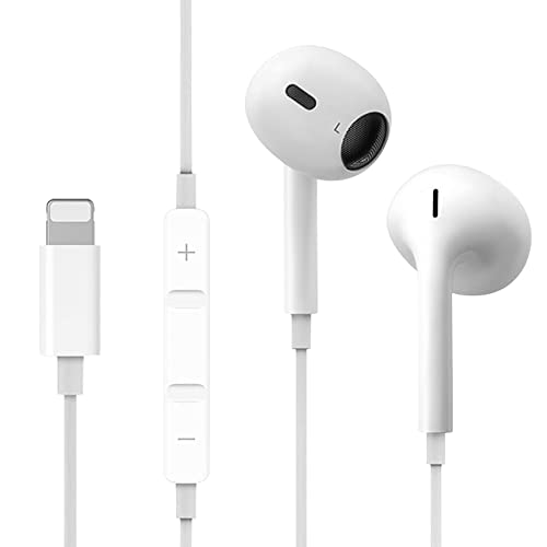 SER FLYMON In-Ear Kopfhörer [MFi-Zertifiziert] HiFi Stereo Ohrhörer für iPhone Lightning Kopfhörer Kompatibel mit iPhone 7/8/X/XS/XR11/12/13/13/14 Unterstützt alle iOS von SER FLYMON