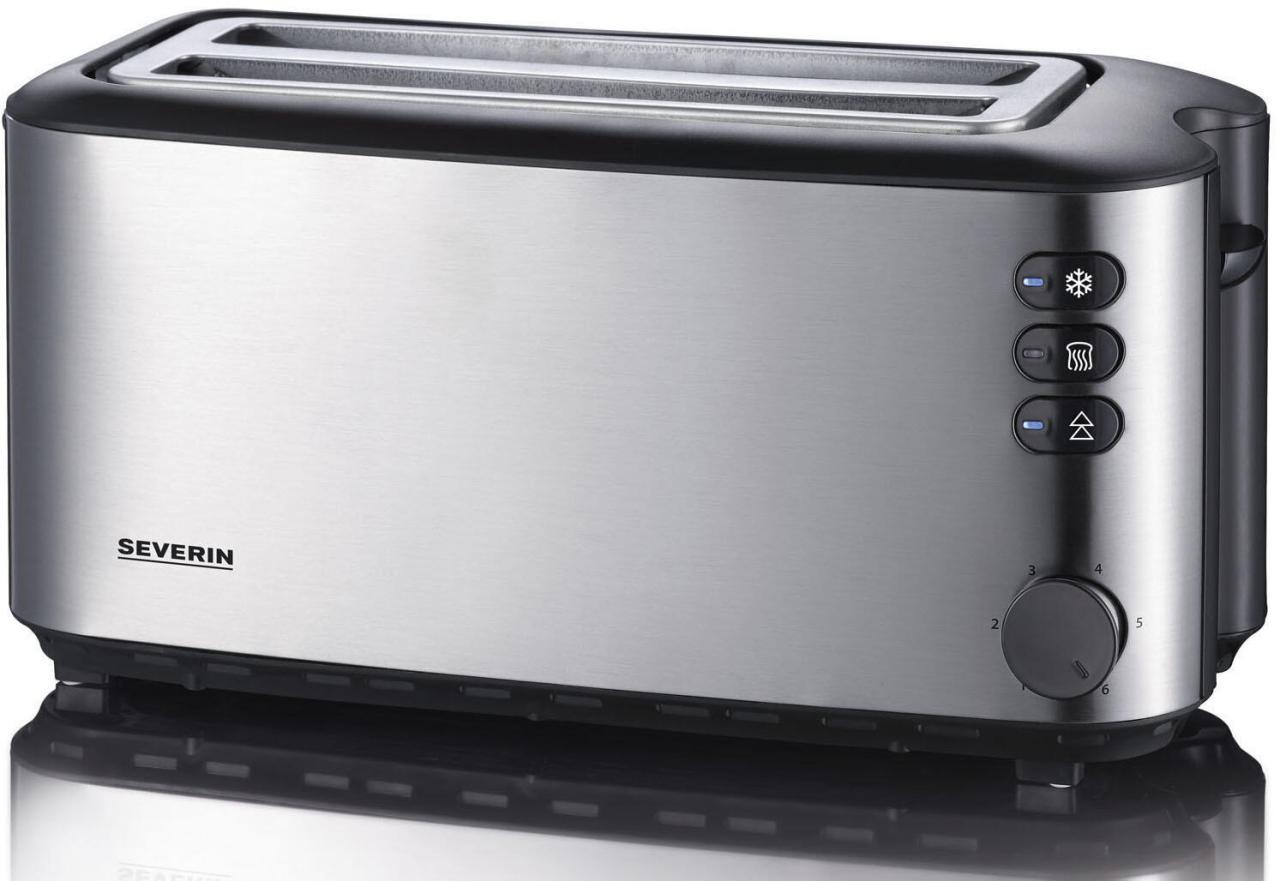 SEVERIN AT 2509 Toaster 1400 W silber/schwarz von SEVERIN