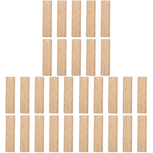 30 Stück DIY Bambus Holz Lesezeichen Blanko Lesezeichen Bambus Tags Unvollendete Lesezeichen DIY Handwerk Lesezeichen Label Blank Bambus Lesezeichen Unvollendet Hängende Tag Bambus Lesezeichen Blank von SEWACC