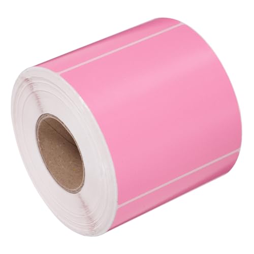 SEWACC 1 Rolle Thermoetikettenpapier -Versandetikettendrucker selbstklebendes Etikett Portoetikett Thermoaufkleber-Etiketten thermisches Etikett klebrige Thermoetiketten Rosa von SEWACC