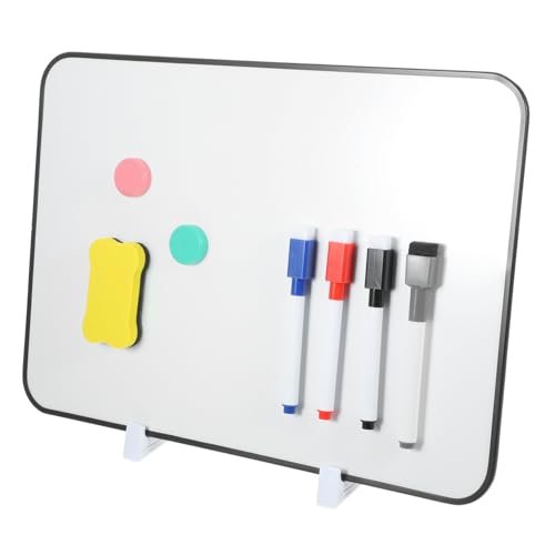 SEWACC 1 Set Doppelseitige Schreibtafel Whiteboard Schreibtisch Weiße Tafel Magnettafel Trocken Abwischbare Tafel Kleine Weiße Tafel Für Den Schreibtisch Tragbare Trocken von SEWACC