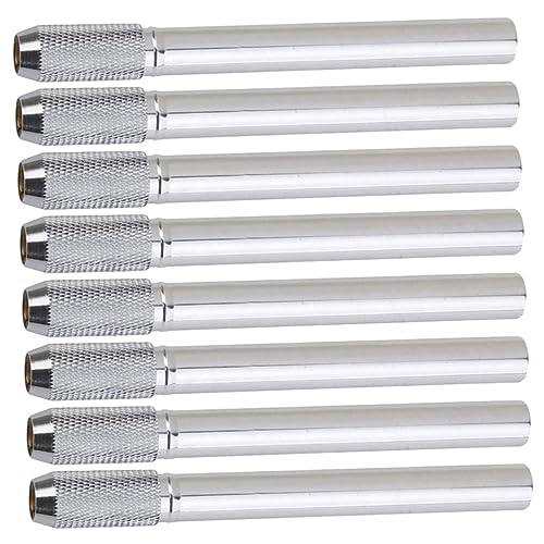 SEWACC 8St Bleistiftverlängerer Stiftverlängerung Verlängerungshalter pencil extender druckbleistifte werkzeug Skizzenstift-Verlängerung Stifthalter-Verlängerung für Künstler Silver von SEWACC