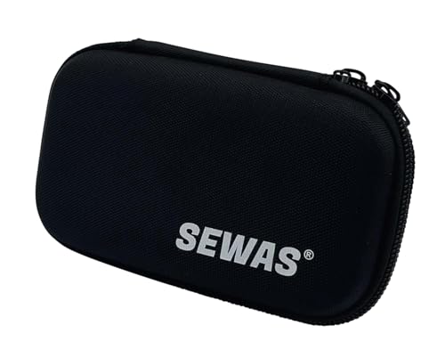 SEWAS Tasche Hardcase passend für OneTouch Ultra Plus Reflect Blutzuckermessgerät, Diabetikertasche, Gürteltasche, Schutzcase für Messgerät und Zubehör von SEWAS