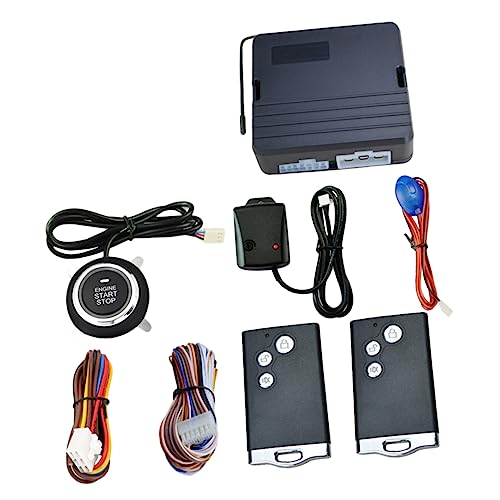 SEWOART Auto Vibrationsalarmsystem Mit EIN Knopf Motorstart 12V Push Start Stopp Diebstahlsicherung Und Zündung Auto Alarm Für Effektiven Diebstahlschutz von SEWOART