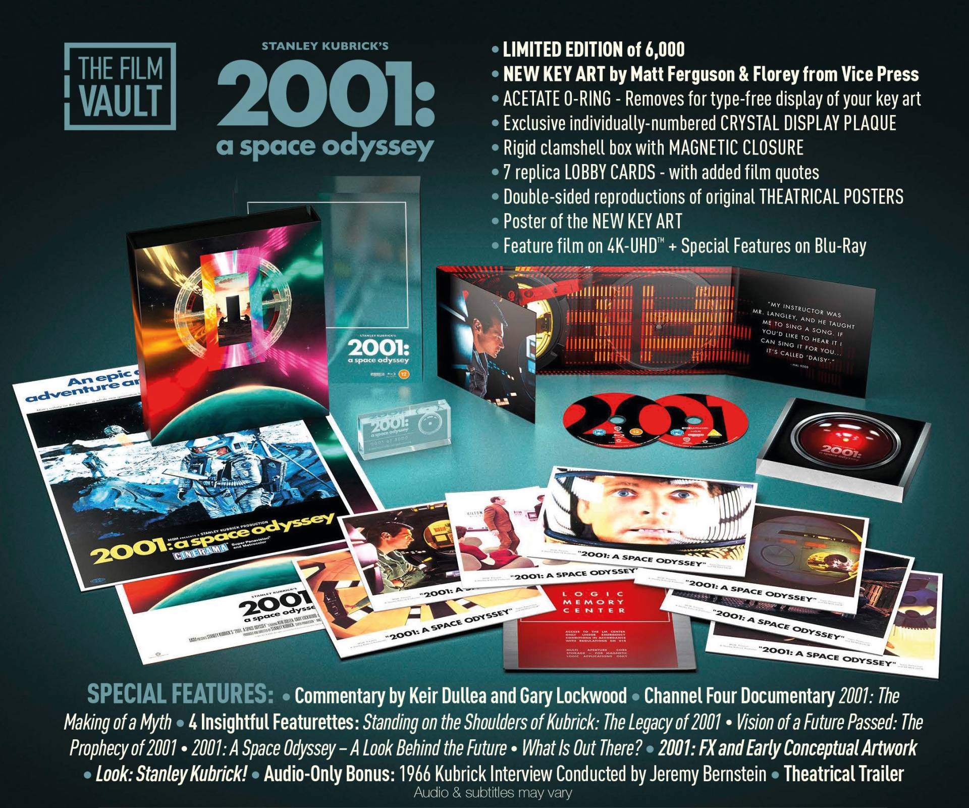 2001: A Space Odyssey - The Film Vault Limited Edition (4K Ultra + Blu-ray) LIMITED EDITION von SF Studios