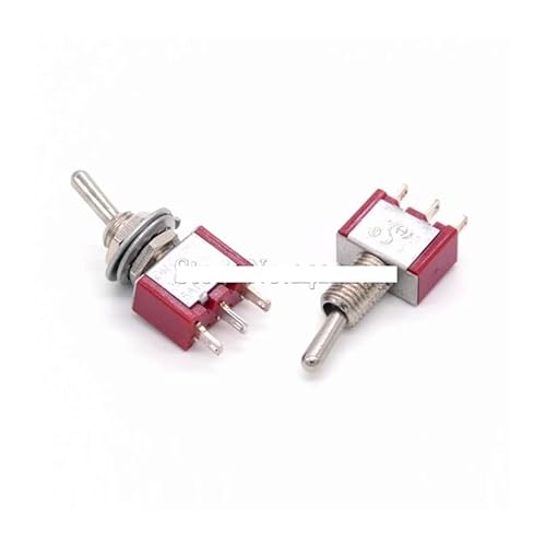 SFNGXXAG Red Miniature Toggle Switch MTS-103 MTS103 AC 250V/3A 120V/5A Switch Lever Switch 3 Pin ON/Off/ON 3P3T von SFNGXXAG