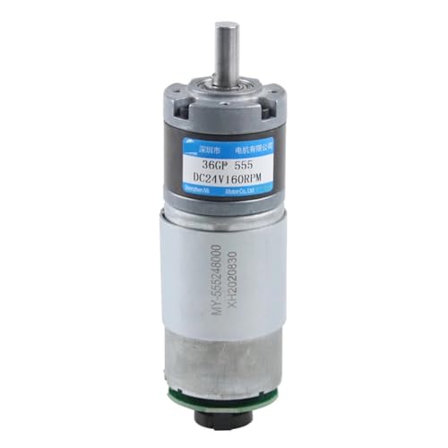 36-555B DC 12V 24V Micro-Elektromotor mit hohem Drehmoment, Planetengetriebemotor mit Encoder, 1 Stück(24v 22rpm,8mm shaft) von SFYMORHE