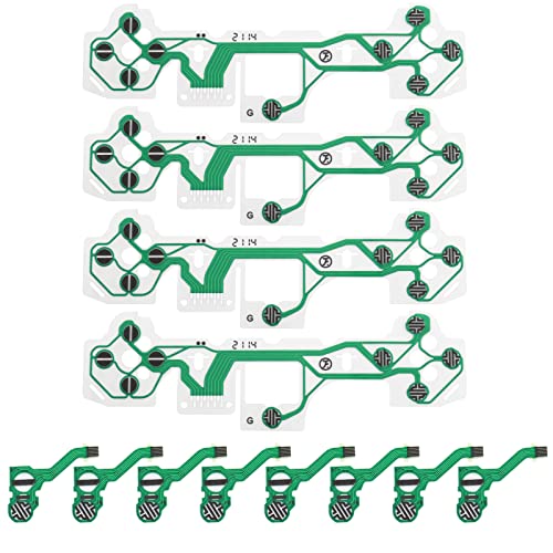 SG Store 4 Stück V1 Leitfähige Folienmembran Ersatz kompatibel mit PS5 FPC Flexibles Flachbandkabel Elektronisches Zubehör Grün von SG Store