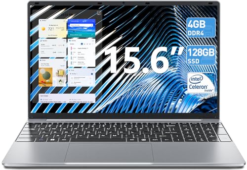 SGIN 15 Zoll Laptop Windows 11 Home, 4 GB RAM 512 GB SSD ROM Laptop, Celeron Dual-Core (bis zu 2,8 GHz), HD IPS, USB 3.0, Dual-Band-WLAN, Bluetooth 4.2 von SGIN