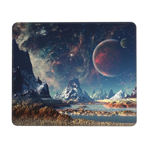 Galaxy Planet Mauspad, personalisierbar, wasserdicht, rutschfeste Gummiunterseite, Mauspads für Büro und Zuhause von SGZLZBWK