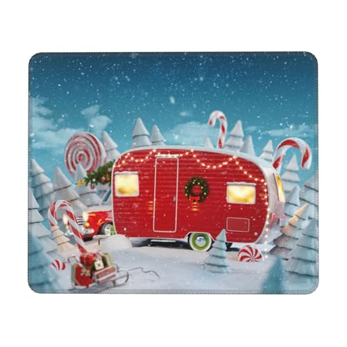 Mauspad mit Weihnachtsmotiv, personalisierbar, wasserdicht, rutschfeste Gummiunterseite, Mousepads für Büro und Zuhause von SGZLZBWK