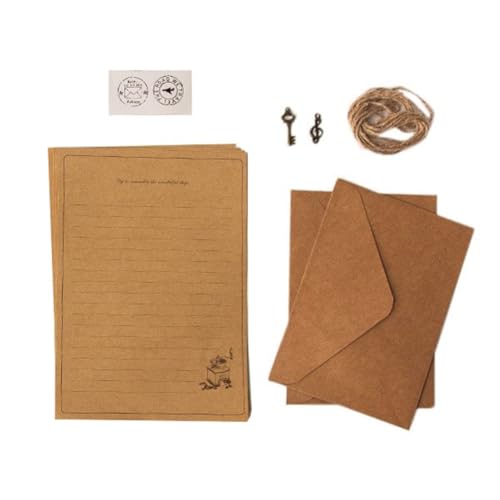 SHABD Vintage-Kraftpapier im Europäischen Stil, Papier zum Schreiben Von Briefen, Briefpapier, Briefpapier, 4 Stück, 12 Stück von SHABD