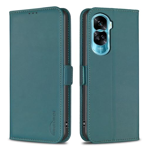 SHAMMA Handyhülle für Honor 90 Lite CRT-NX1 Hülle Telefonhülle Cover Case (Leder PU + hochwertige TPU-Innenschale) HBF-31 verde von SHAMMA