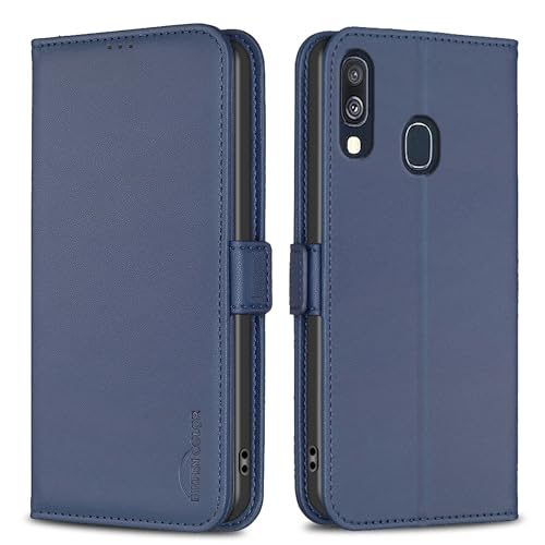 SHAMMA Handyhülle für Samsung Galaxy A40 Hülle Telefonhülle Cover Case (Leder PU + hochwertige TPU-Innenschale) HBF-31 Azul von SHAMMA