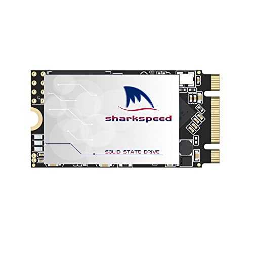 SHARKSPEED SSD M.2 2242 1TB Plus Festplatte intern 3D NAND SATA III 6 Gb/s,Hohe Leistung Solid State Drive für Desktop PC und Laptop(1TB, M.2 2242) von SHARKSPEED