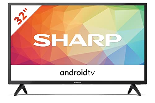SHARP 32FG6EA Android Smart TV 81cm (32 Zoll), Sprachsteuerung per Google Assistant, Chromecast, Bluetooth, 2X HDMI, 2X USB, Dolby Audio, Active Motion 400, schwarz von SHARP