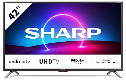 SHARP 42EL6EA Android TV 106 cm (42 Zoll) 4K Ultra HD LED Fernseher (Smart TV, Harman Kardon, Google Assistant) von SHARP