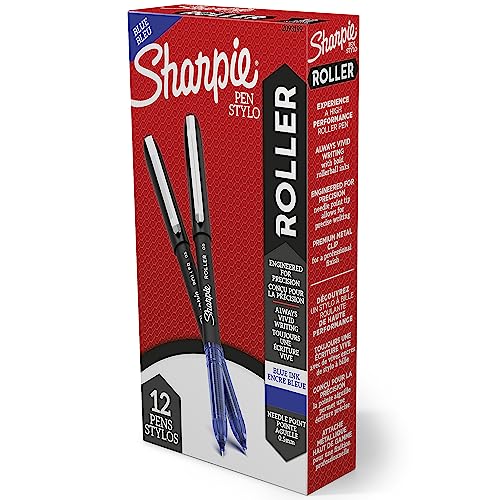 Sharpie Tintenroller Stifte, Nadelspitze 12-Count blau von SHARPIE