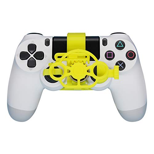 SHEAWA PS4 Game Controller Mini Lenkrad Ersatz für Sony PS4 Racing Game Zubehör (Gelb) von SHEAWA