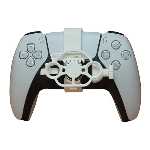 SHEAWA für PS5 3D Mini Lenkrad Controller Gaming Rennspiel Ersatz Zubehör (White) von SHEAWA