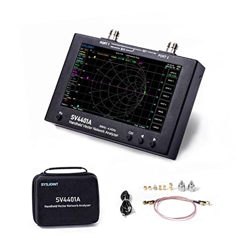 Spektrumanalysator, Vektor-Netzwerkanalysator 50 kHz-4,4 GHz tragbar VNA Vektoranalysator MF lf HF VHF UHF Frequenz mit 7 Zoll berührbarem Bildschirm von SHEHUALI