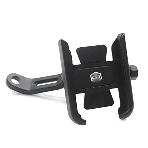 SHENHUO Motorrad-Navigationshalterung Für Piaggio Für Beverly 125 300 350 500 Für Roller Motorrad Handy Halter Navigator Lenker Halterung Zubehör(Mirror Type Black) von SHENHUO