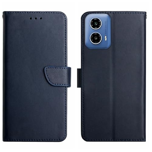 SHIEID Cover Schutzhülle für Motorola Moto G35 5G Hülle, Premium Leder Flip Schutzhülle Tasche Schutzhülle mit Standfunktion Handyhülle für Motorola Moto G35 5G-Blau von SHIEID