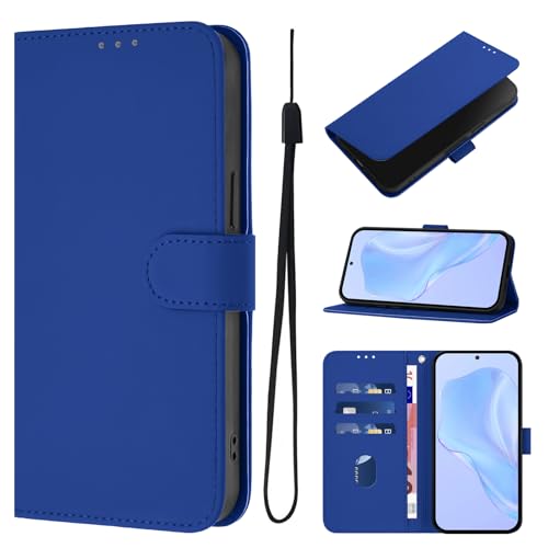 SHIEID Hülle für ZTE Nubia Red Magic 10 Pro Hülle PU Leder Flip Wallet Tasche Schutzhülle [Kickstand]+[Kartenfächern] Handyhülle für ZTE Nubia Red Magic 10 Pro-Dunkelblau von SHIEID