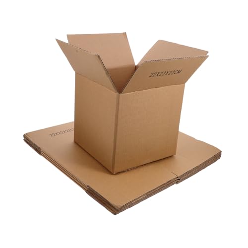 5er Boxen Kartonverpackung Quadratische Kartons Umzugskartons Buchen Hochleistungsverpackungskartons Bücherkartons Bewegen Würfelschachteln Aus Pappe Versandkartons Brown Papier SHINEOFI von SHINEOFI