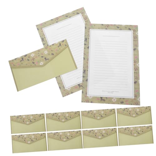 SHINEOFI 1 Satz Antikes Briefpapier Mit Blumenmuster Briefpapier Schreibblöcke Und Umschläge Vintage Schreibpapier Und Umschläge Schreibset Schreibblock Und Umschläge Niedliches von SHINEOFI