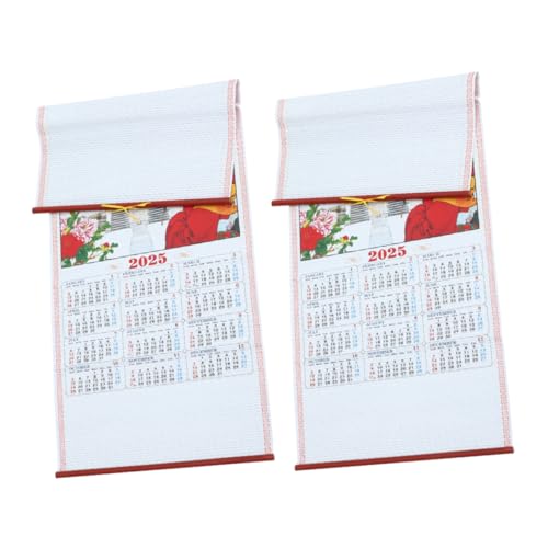 SHINEOFI 2 Stück Jahr Der Schlange Hängekalender Adventskalender Für Adventskalender Wandkalender Frühlingsfest Dekorationen Digitaler Wandkalender Monatskalender Wandpapier von SHINEOFI